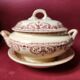 Large soup tureen and ironstone dish from the Caïffa planter, Guirlande model.