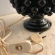 Black Italian ceramic pigna lamp 1970