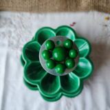 Vintage ceramic barbotine aperitif server "CADO France" came