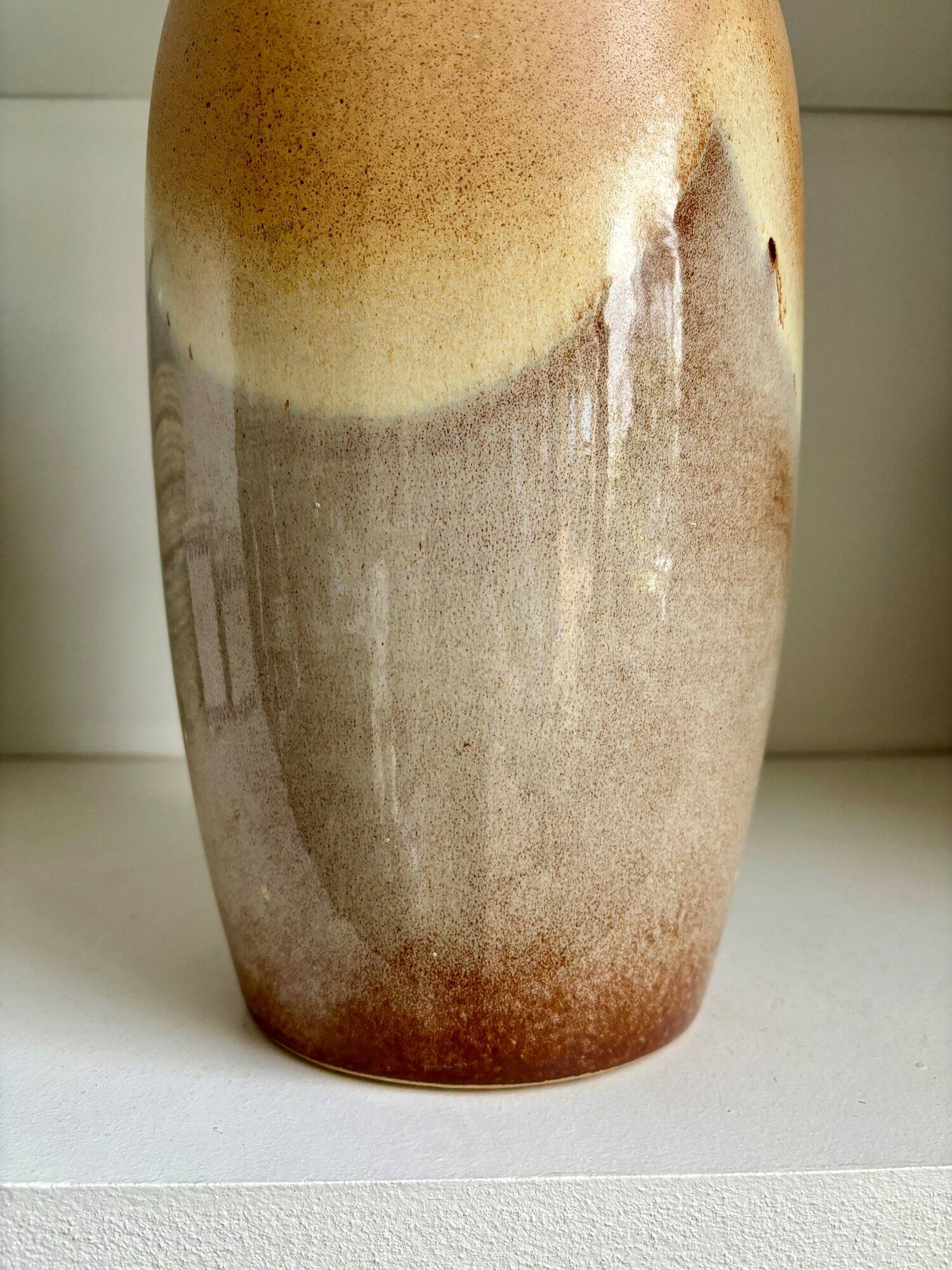 W. Germany vase in beige glazed ceramic