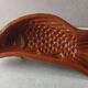 Old glazed terracotta mold, fish shape, Alsace