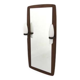 Miroir scandinave en palissandre, 133x64cm, Suède, 1960