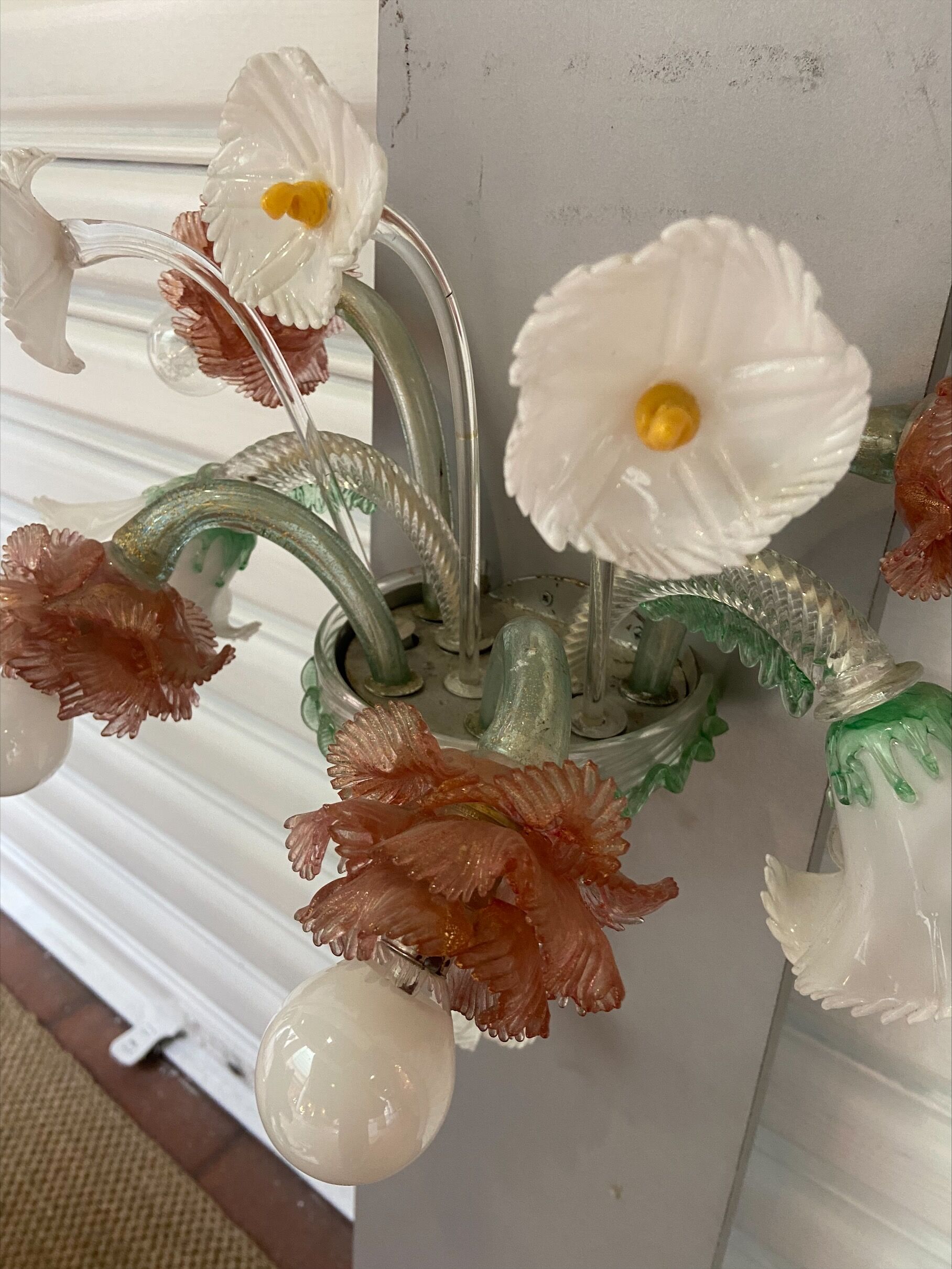 Wall lamp "Flowers" in Murano glass - 60s