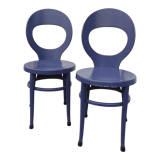 Series of 4 vintage Baumann chairs model Mouette