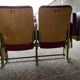 Old cinema armchair bench