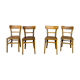 Series 4 wooden chairs troquet bistro vintage brewery 1950