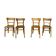 Series 4 wooden chairs troquet bistro vintage brewery 1950