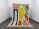 Handwoven pure wool rug with colourful patterns, size 1.5/2.5 m.