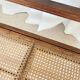 Antique banquette in Louis XIII style, turned wood with caning, late 19th to early 20th century.