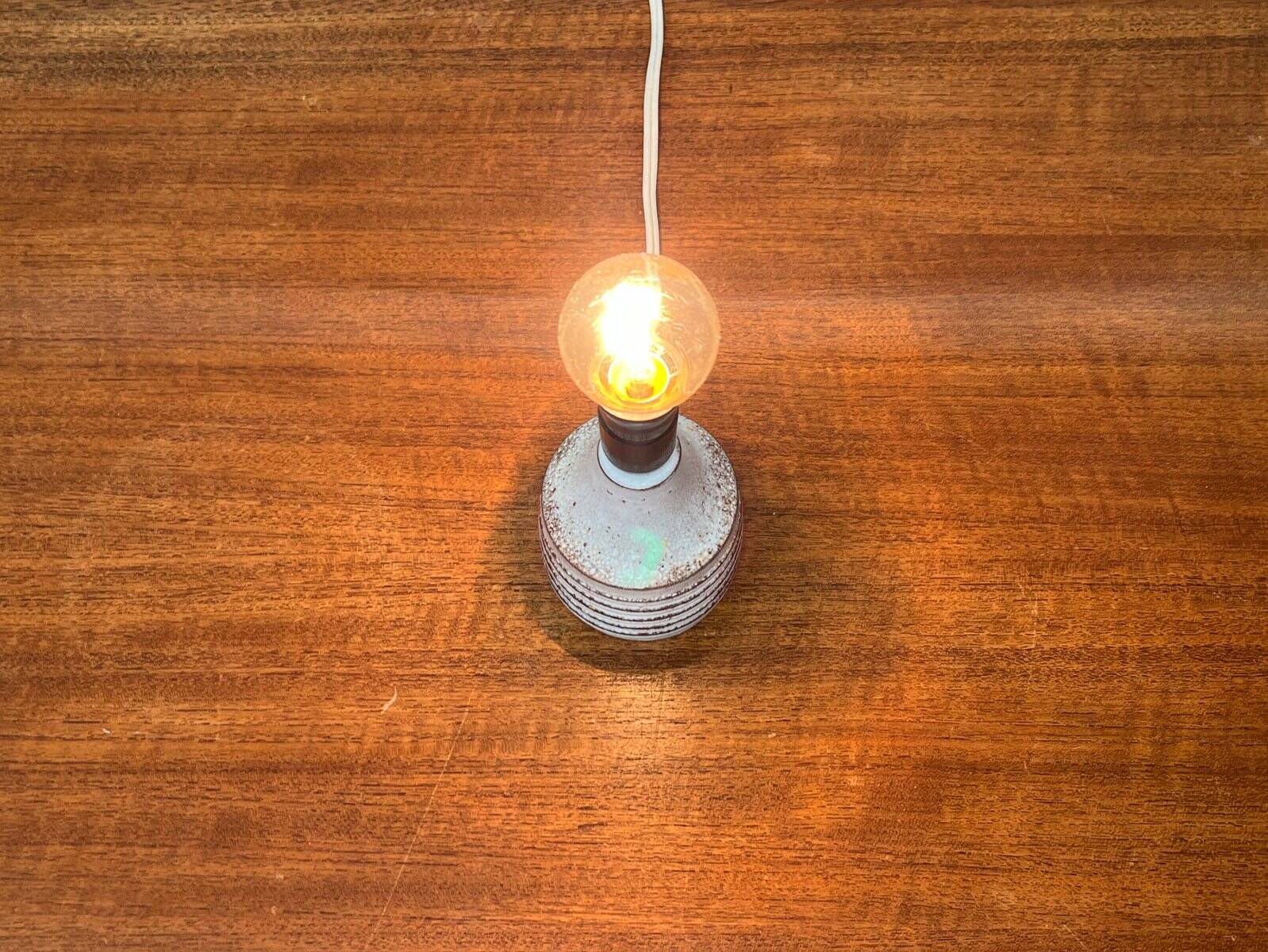 Mid-century modern studio pottery table lamp by Axella, 1960s.