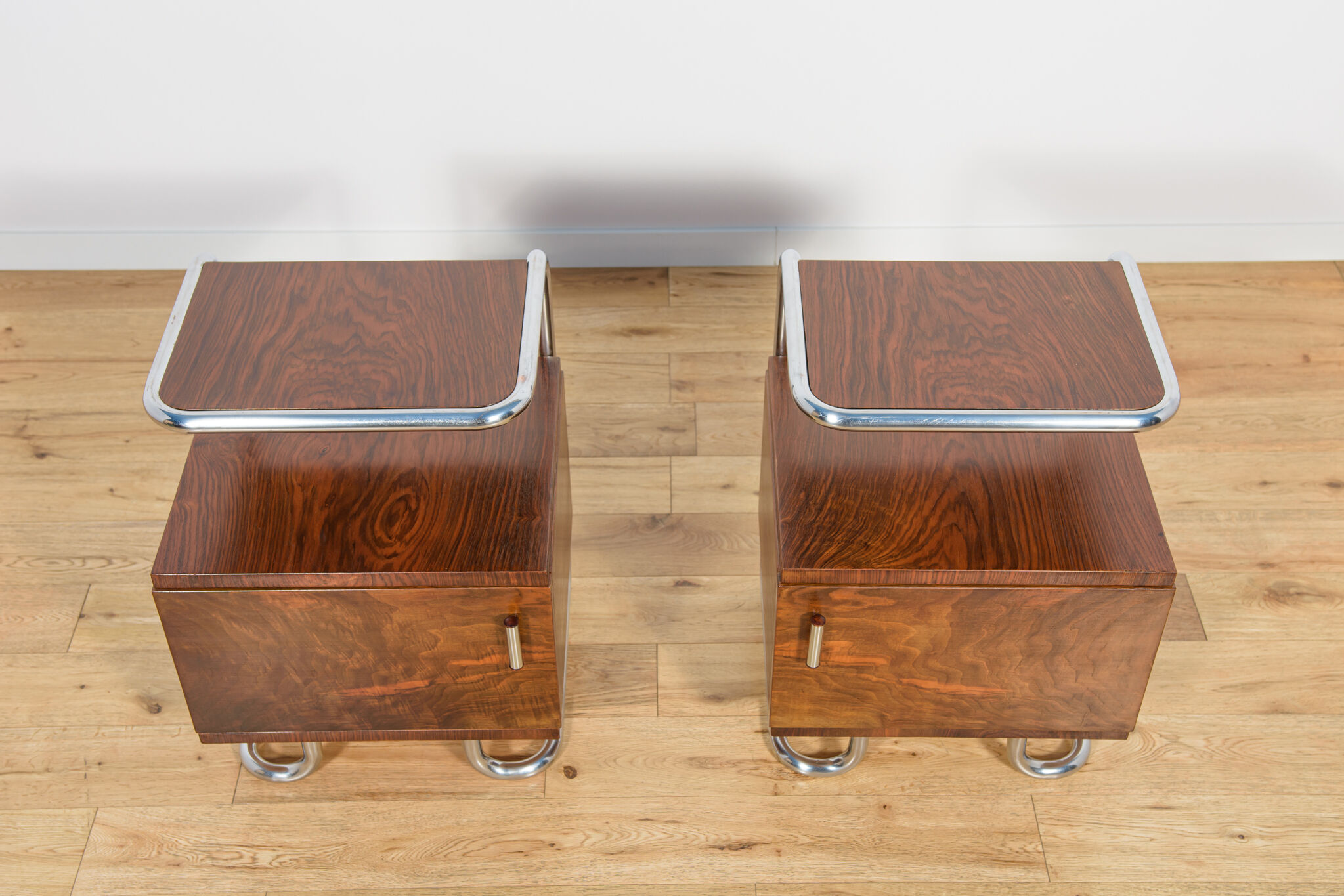 Mid-century nightstands Bauhaus from Mücke-Melder, 1930s, Czechoslovakia, set of 2