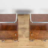 Mid-century nightstands Bauhaus from Mücke-Melder, 1930s, Czechoslovakia, set of 2