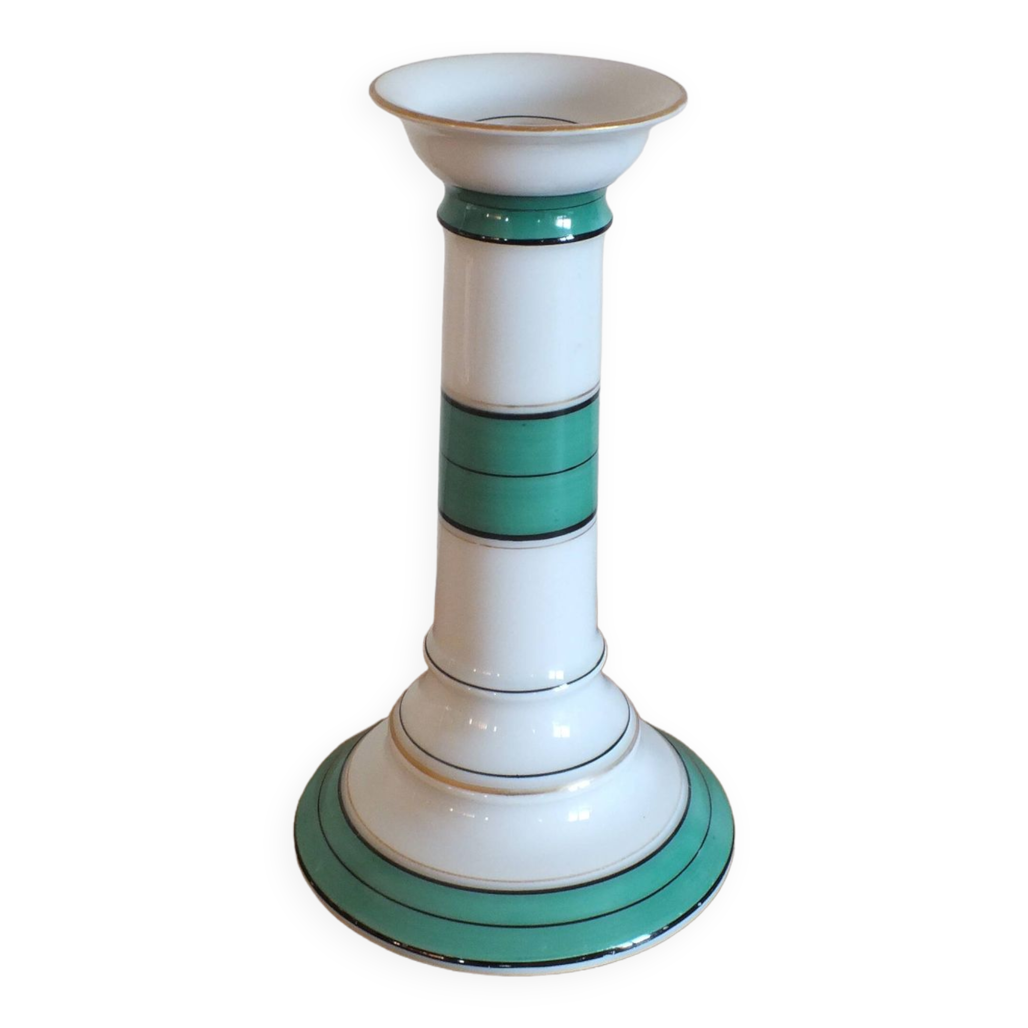 Antique Louis Philippe style candlestick in Paris porcelain