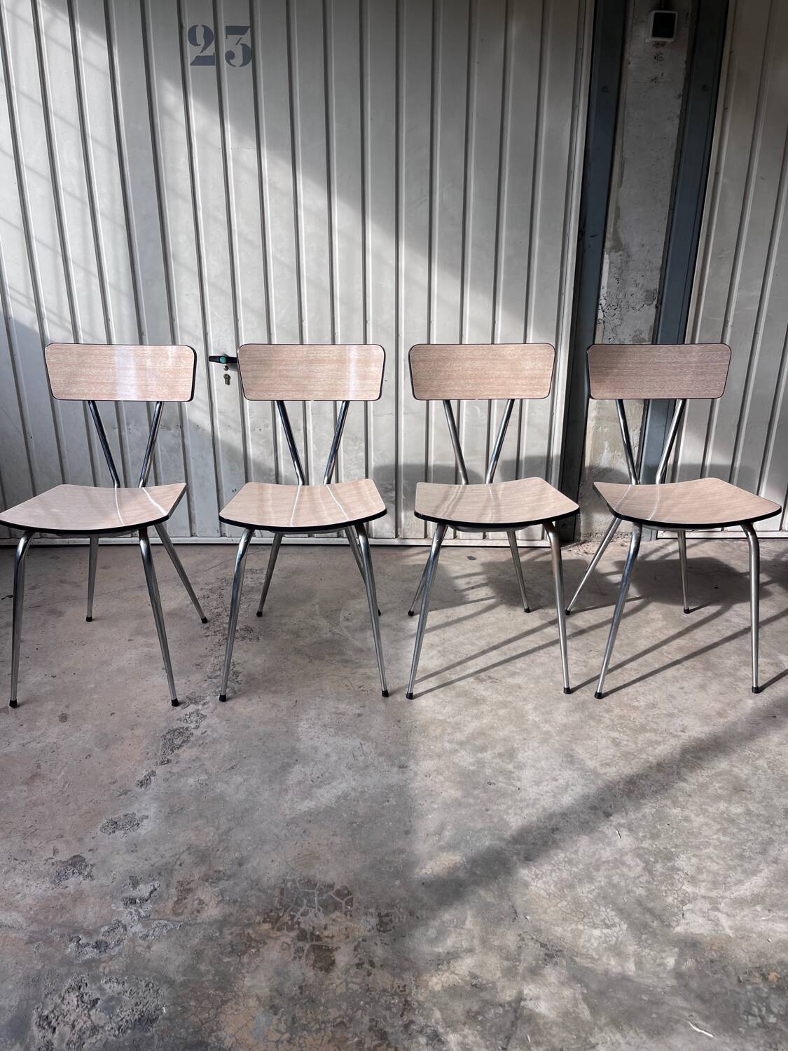 4 vintage Formica chairs