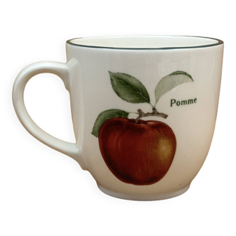Mug motif fruits (Quetsches & pommes)