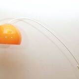 1970s floor lamp /arc lamp i white and orange