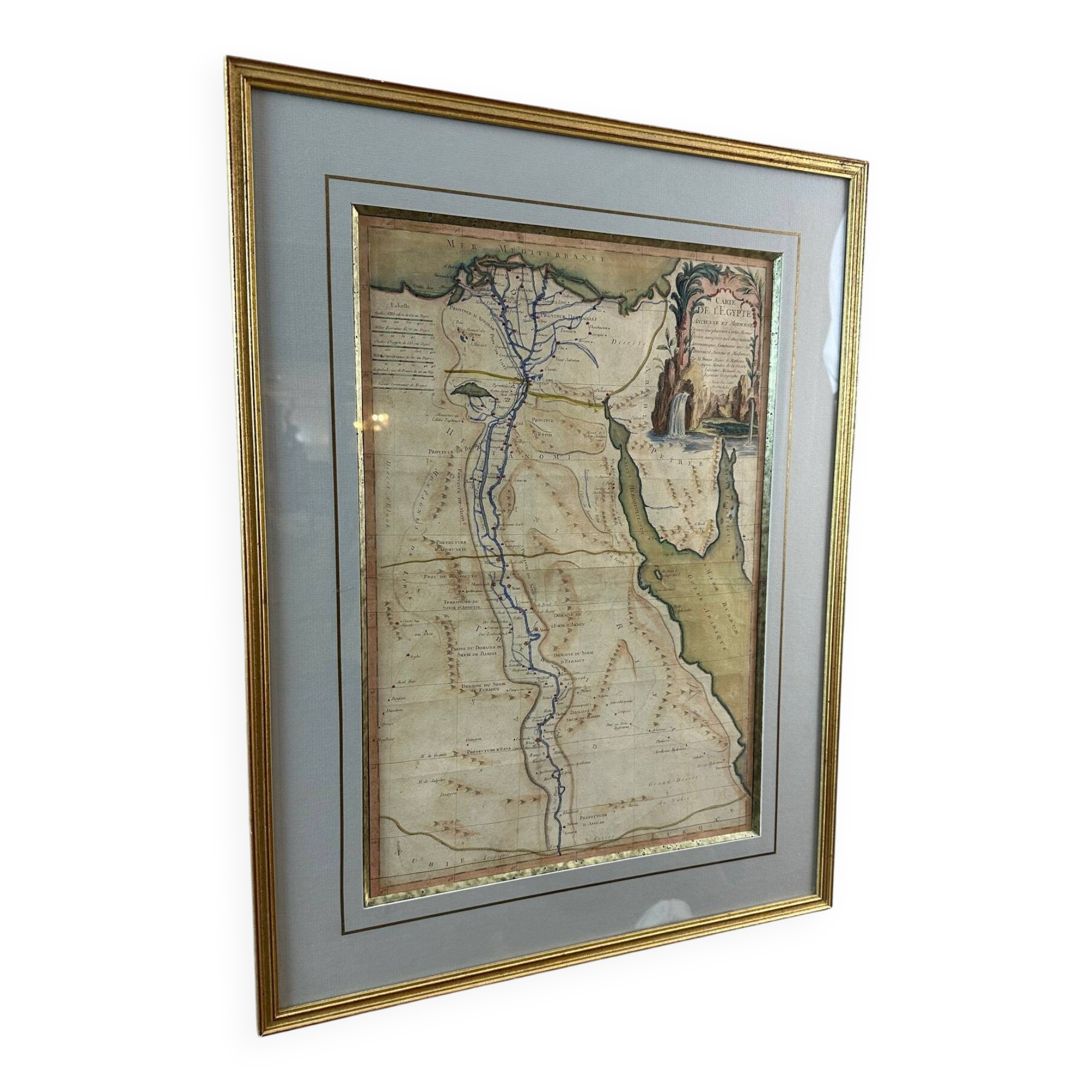 Map of Egypt 1762 under frame