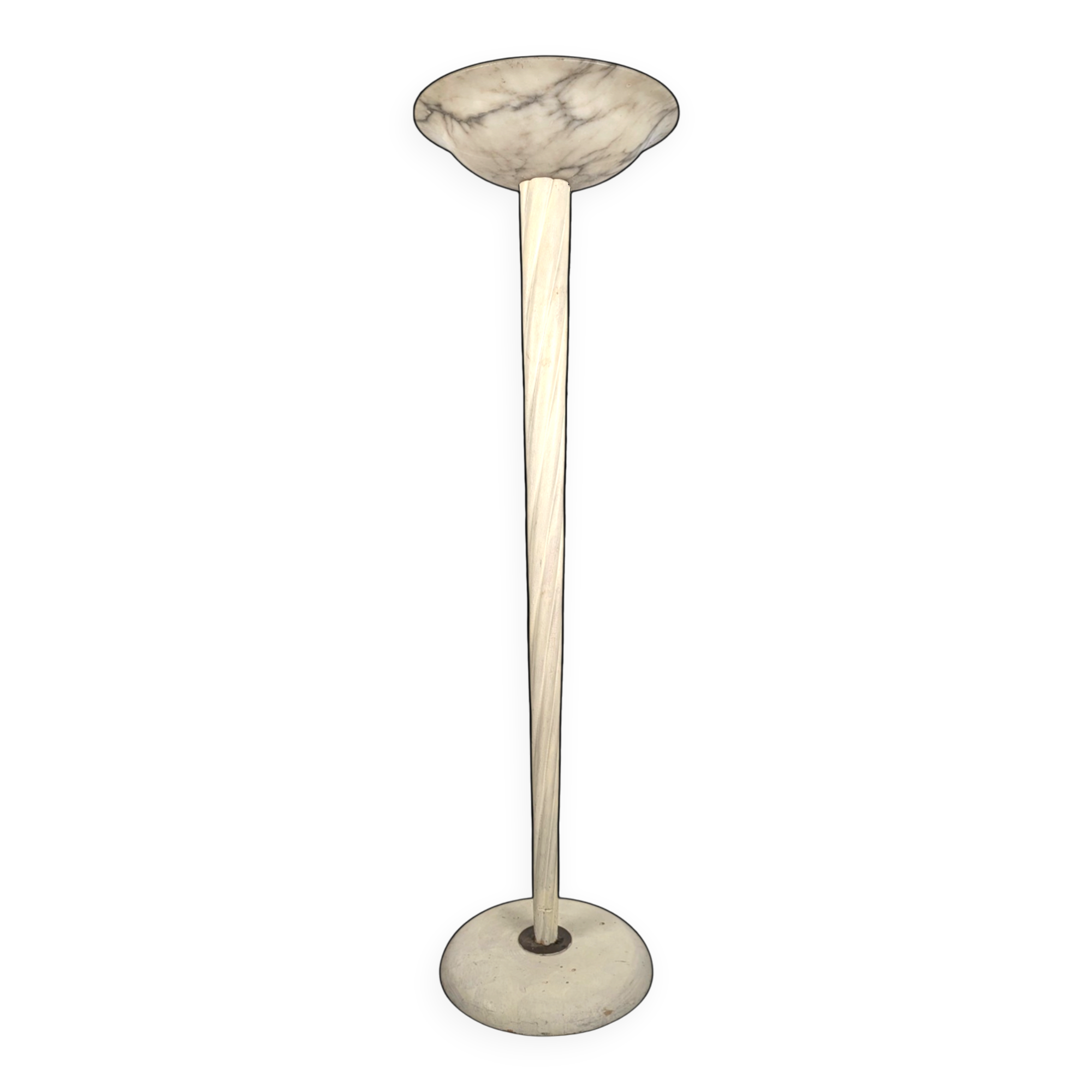 1950s floor lamp with alabaster shade