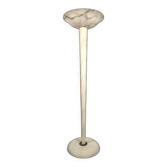 1950s floor lamp with alabaster shade