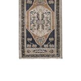 Vintage Turkish Oushak Rug Handwoven 59x200 cm