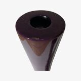 2 Purple Vintage Candlestick Holders Made From Ceramic - Mid-Century Design From Denmark