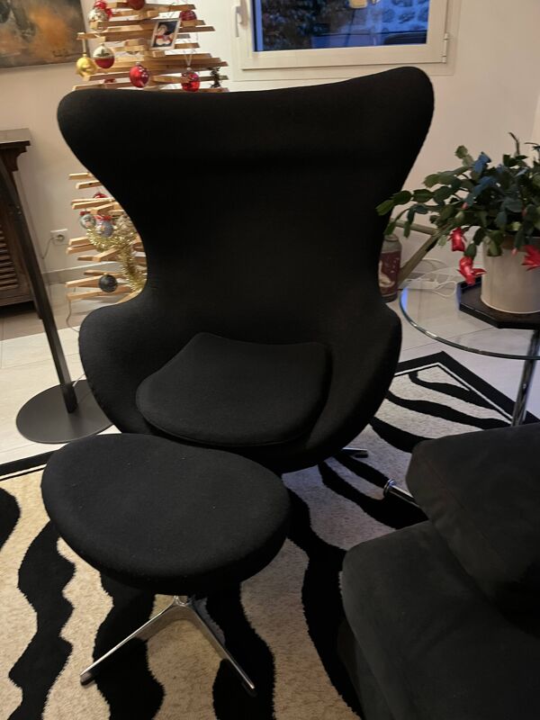 Fauteuil et repose-pied Henrik Thor Larsen 1960