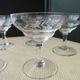 Set de 5 coupes à champagne  vintage en verre meulé