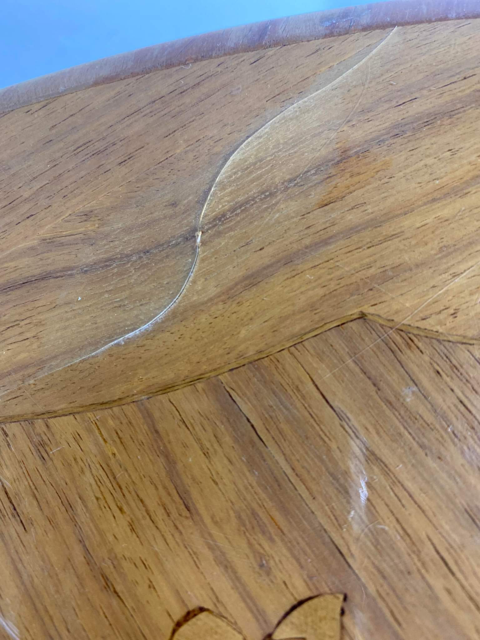 Side table marquetry in rosewood