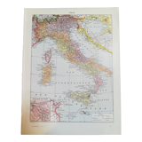 Old map of Italy from 1928