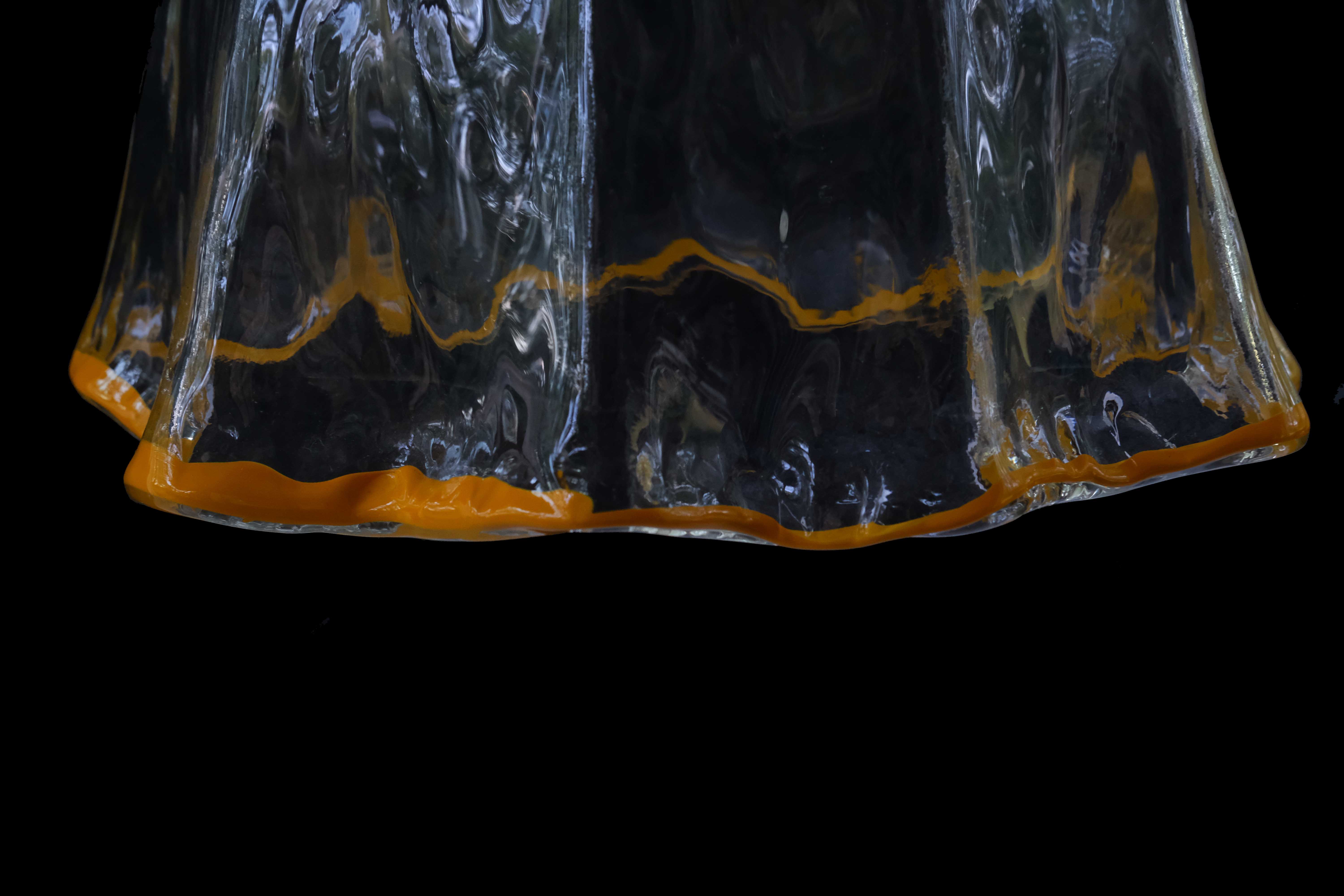 La murrina ceiling lamp in murano glass, italy 1970's