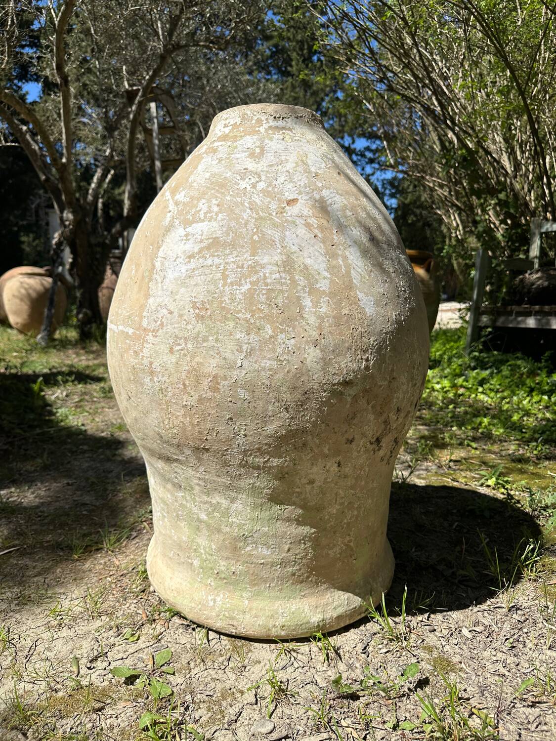 Ancient terracotta pottery jar from the 19th century