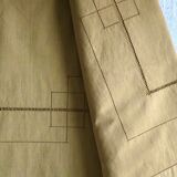 Old linen cloth and cotton tinted in vermeil