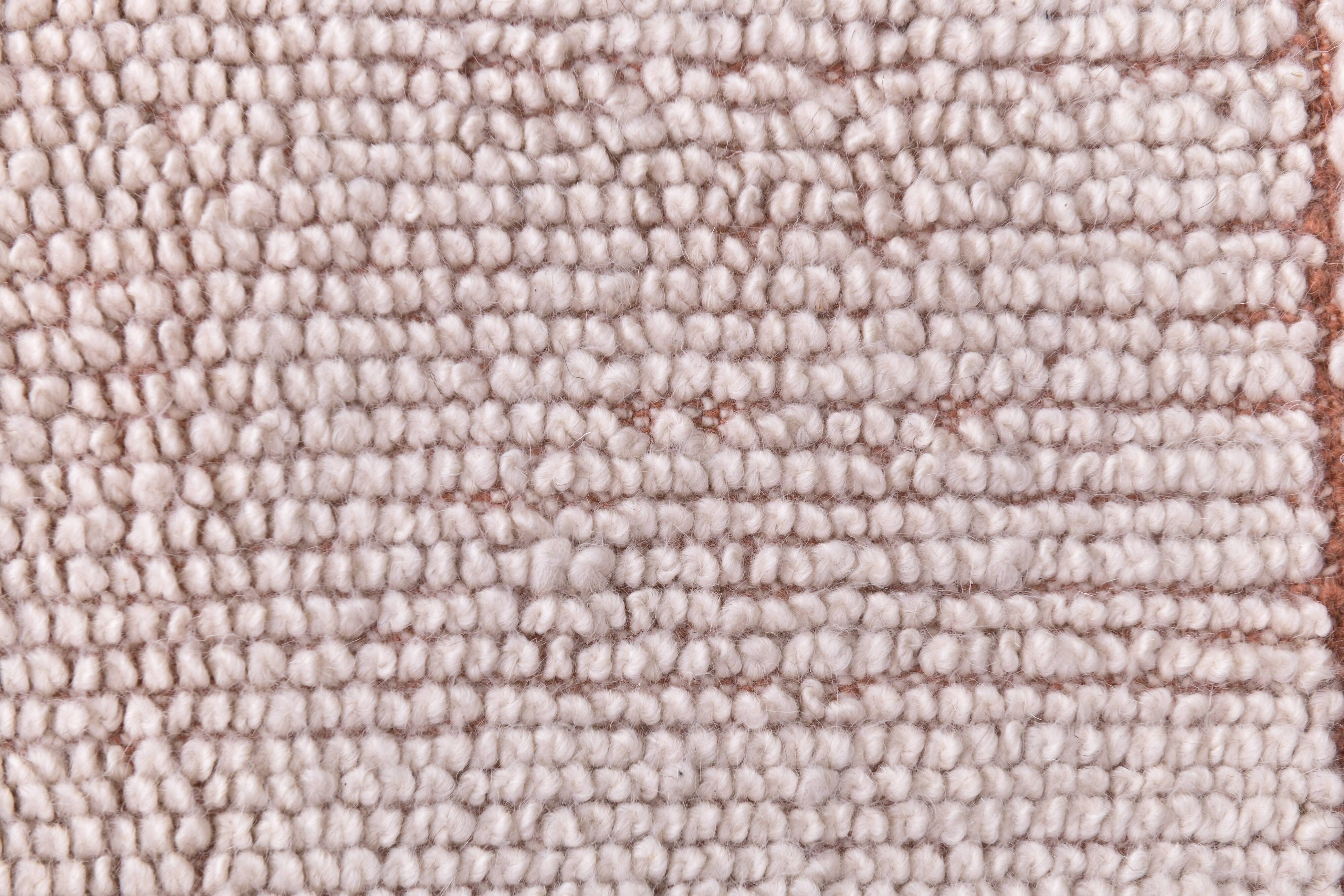 Wool Shaggy rug 200x300 cm , Hand made wool apricot orange carpet