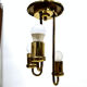 Amber glass and brass globe lamp, Germany 1960s