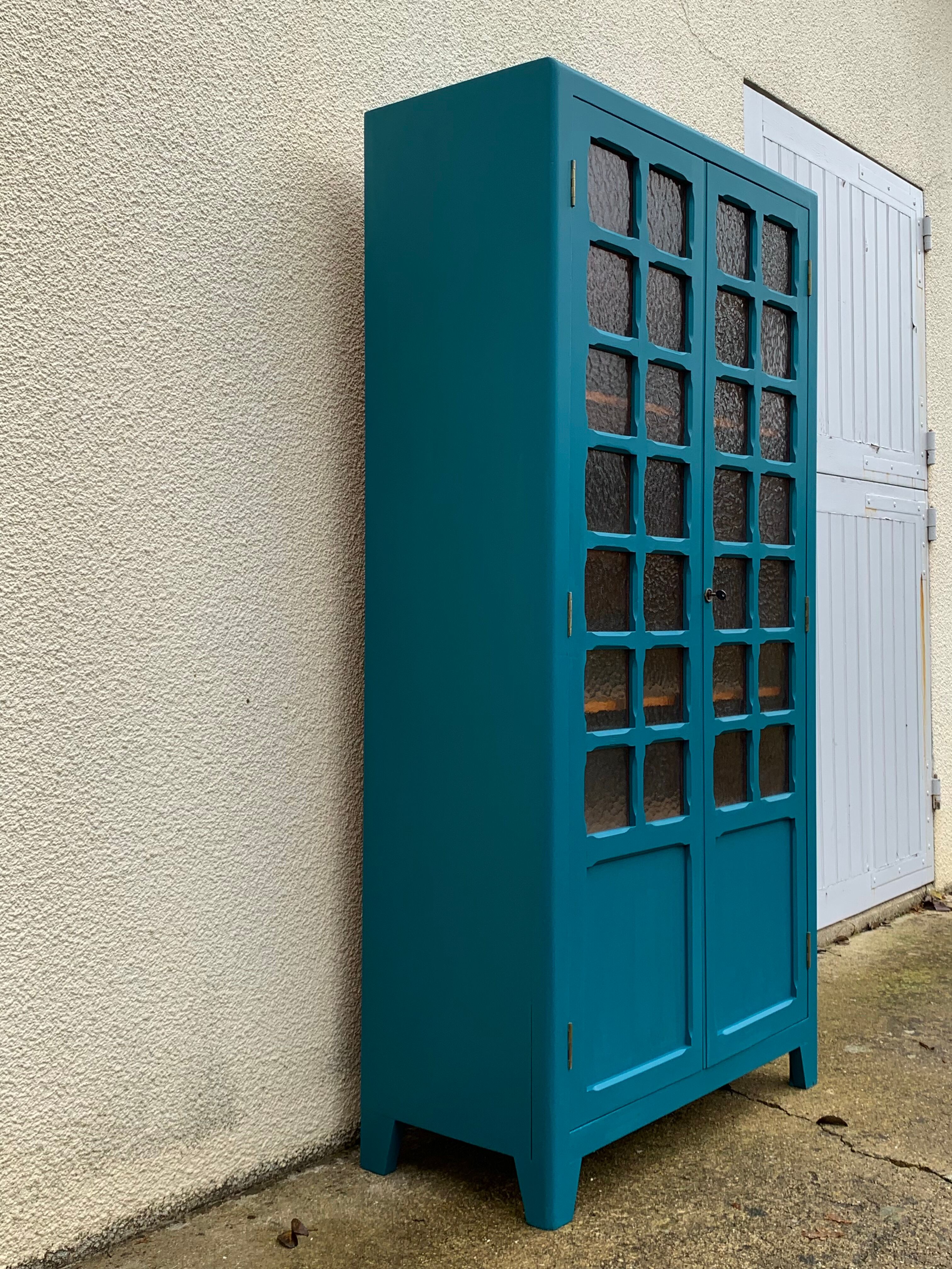 Parisian wardrobe glazed blue Peacock 1940