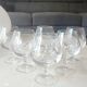 Lot 6 Verres Cognac/Cristal Arques. Model Fleury engraved with Wheat Ears.