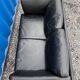 Danish vintage 2 seater black leather sofa 1970s