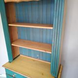 Rustic dresser with floral decor