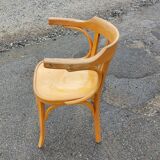 Baumann armchair N°21 in blond beech - 60s