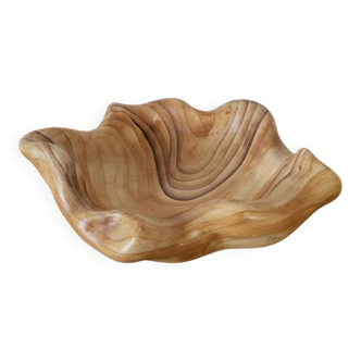 Ceramic pocket tray imitation wood Vallauris