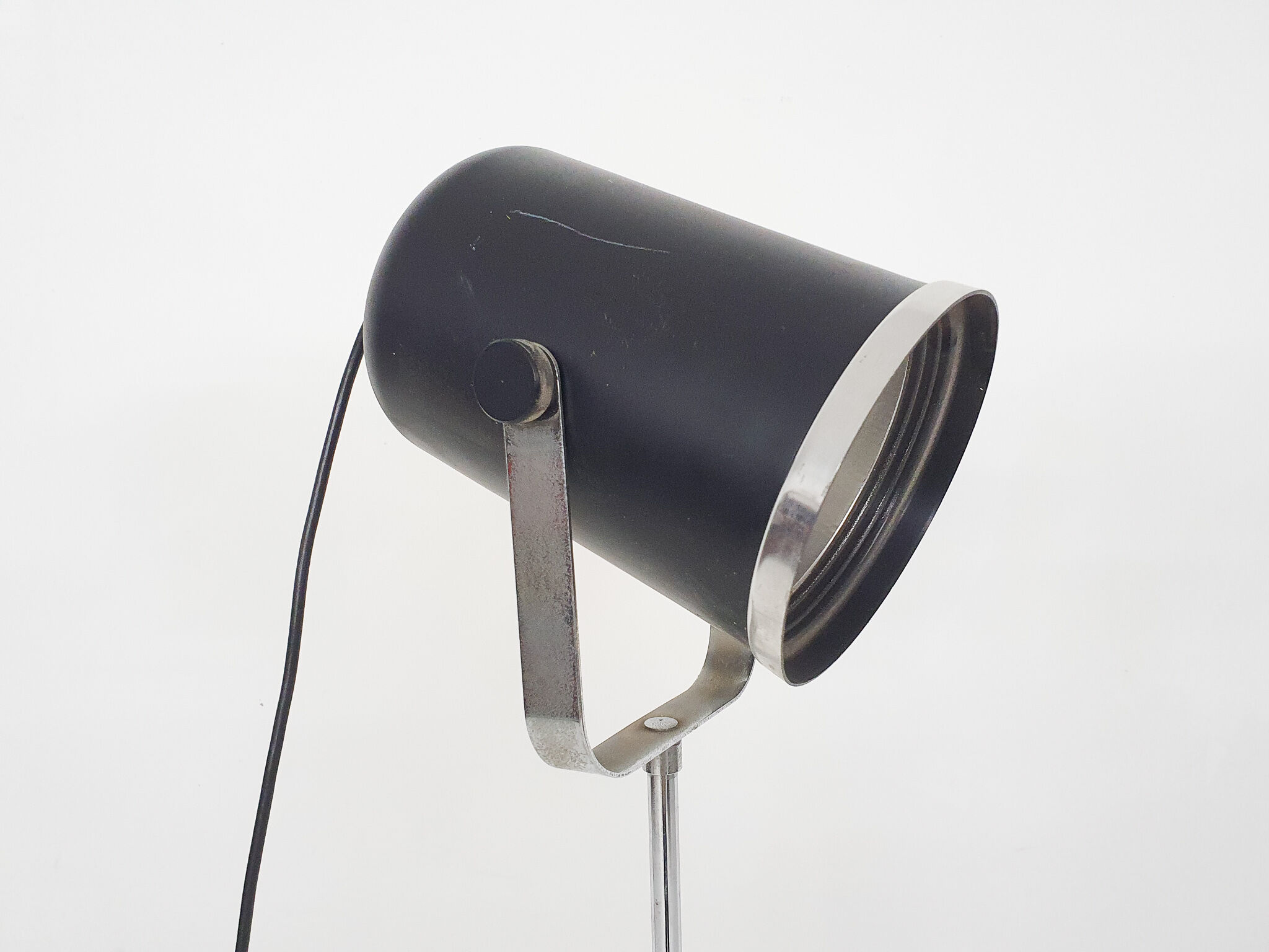 Mid-century black metal spot or floor light 1960's