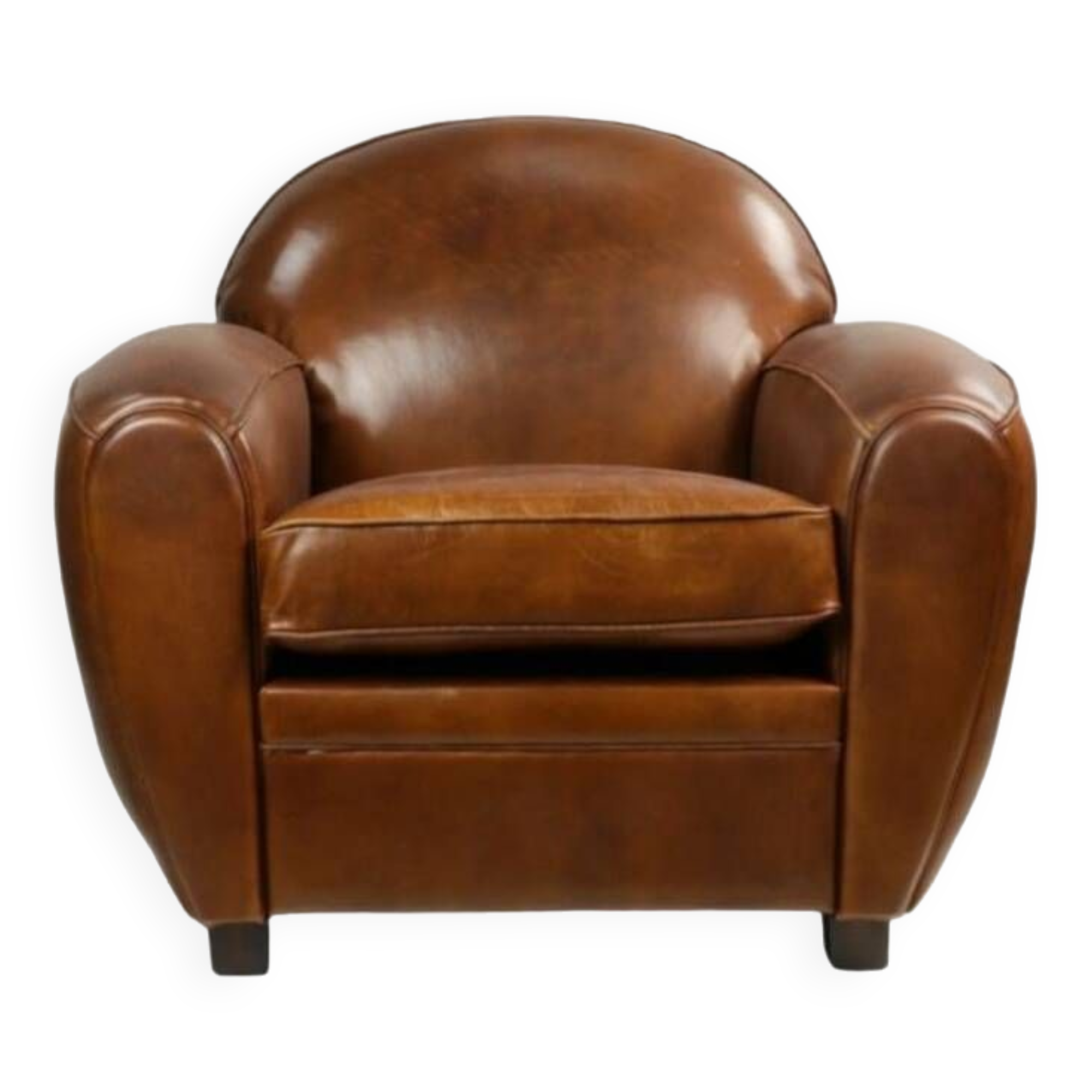 Vintage leather club armchair