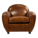 Vintage leather club armchair