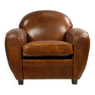 Fauteuil club vintage en cuir