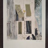 The Mediterranean House - Original signed-numbered lithograph - René Génis - EA