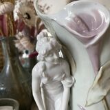 Vase art nouveau en barbotine