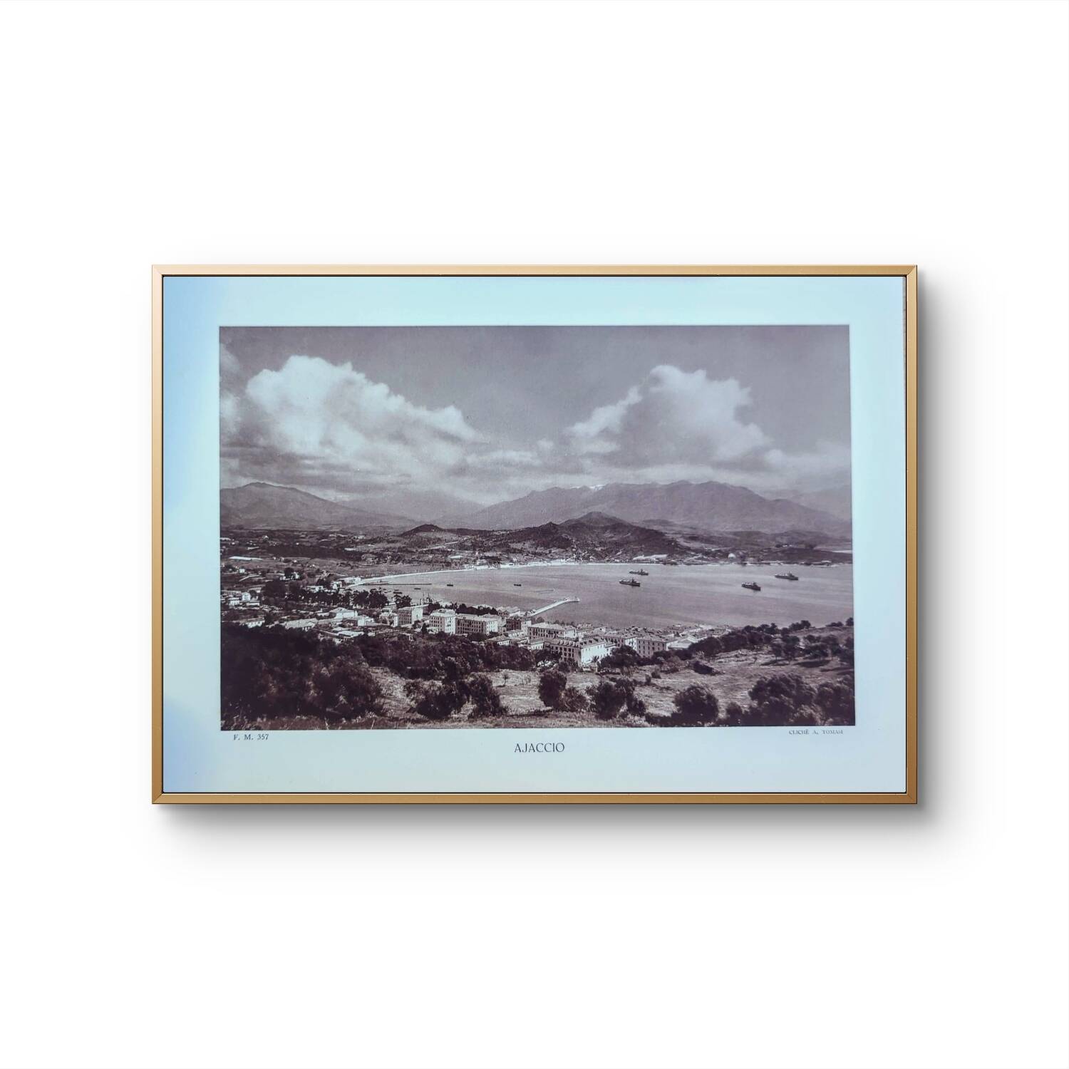 Ajaccio, Corsica, photo print from 1935. By Ange Tomasi.