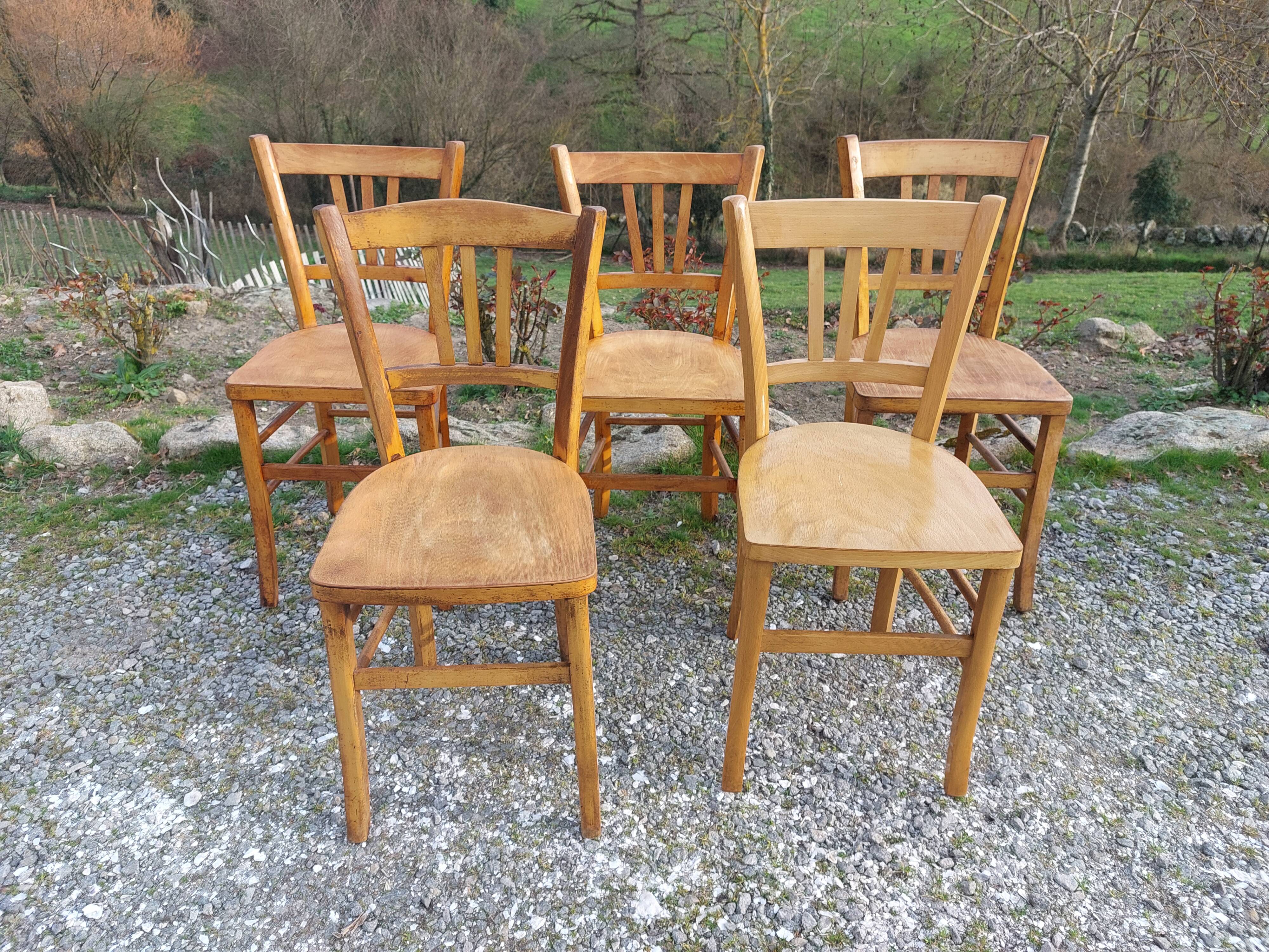 5 bistro chairs, brand Luterma France