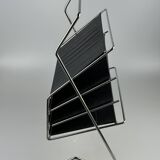 1960s 1970s Newspaper Holder in Metal & Plastic Space Age Design
