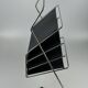 1960s 1970s Newspaper Holder in Metal & Plastic Space Age Design